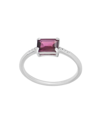Anillo Colorful P 925 de plata rodolita liso Anillo Colorful P 925 de plata rodolita liso