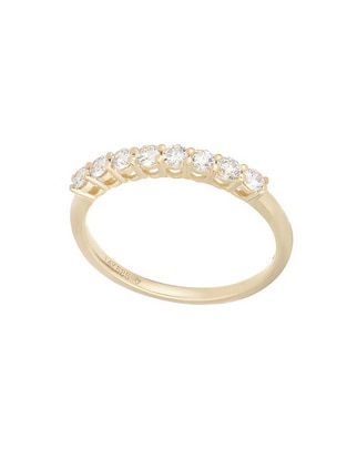 Anillo redondo Classy 14 k de oro amarillo diamante liso