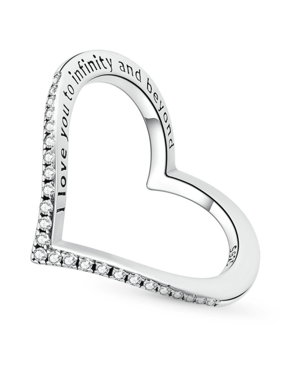 Anillo I Love You To Infinity And Beyond P 925 de plata zirconia cúbica brillante 7