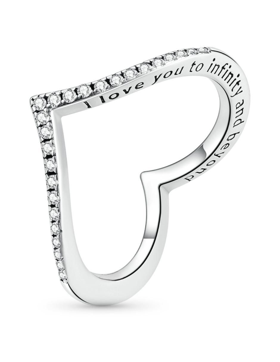 Anillo I Love You To Infinity And Beyond P 925 de plata zirconia cúbica brillante 12