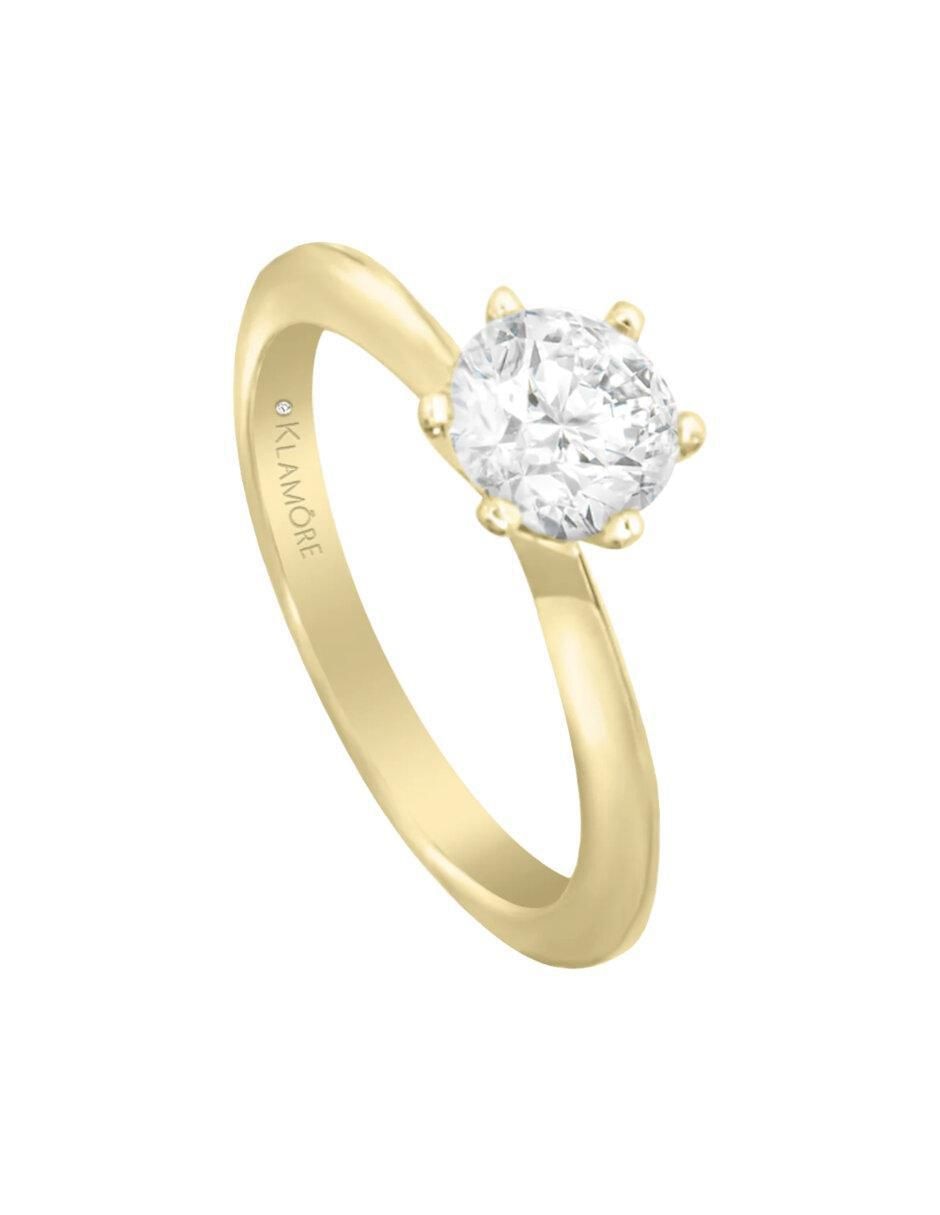 Anillo de compromiso 14 k Maribel diamante 3