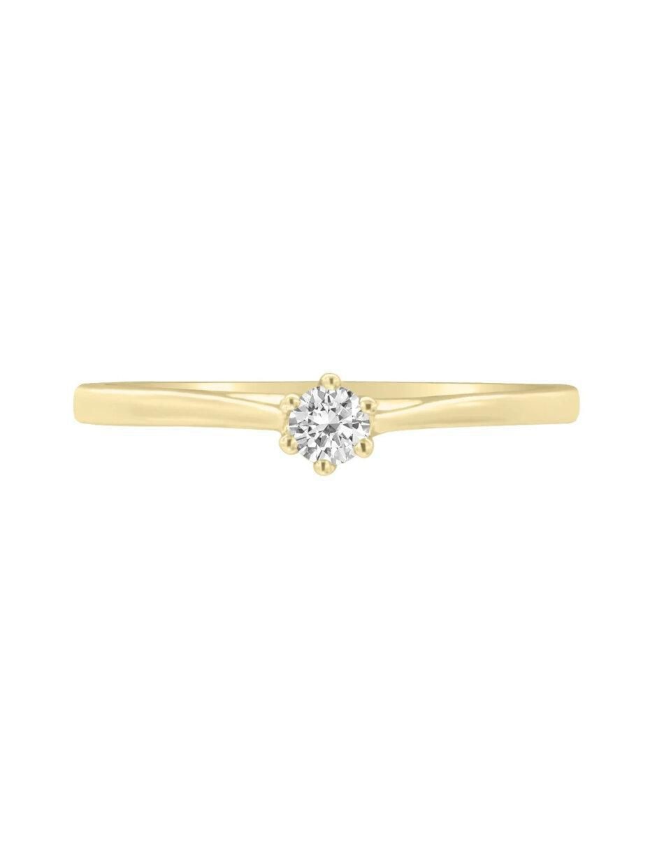 Anillo de compromiso 14 k Fancella diamante