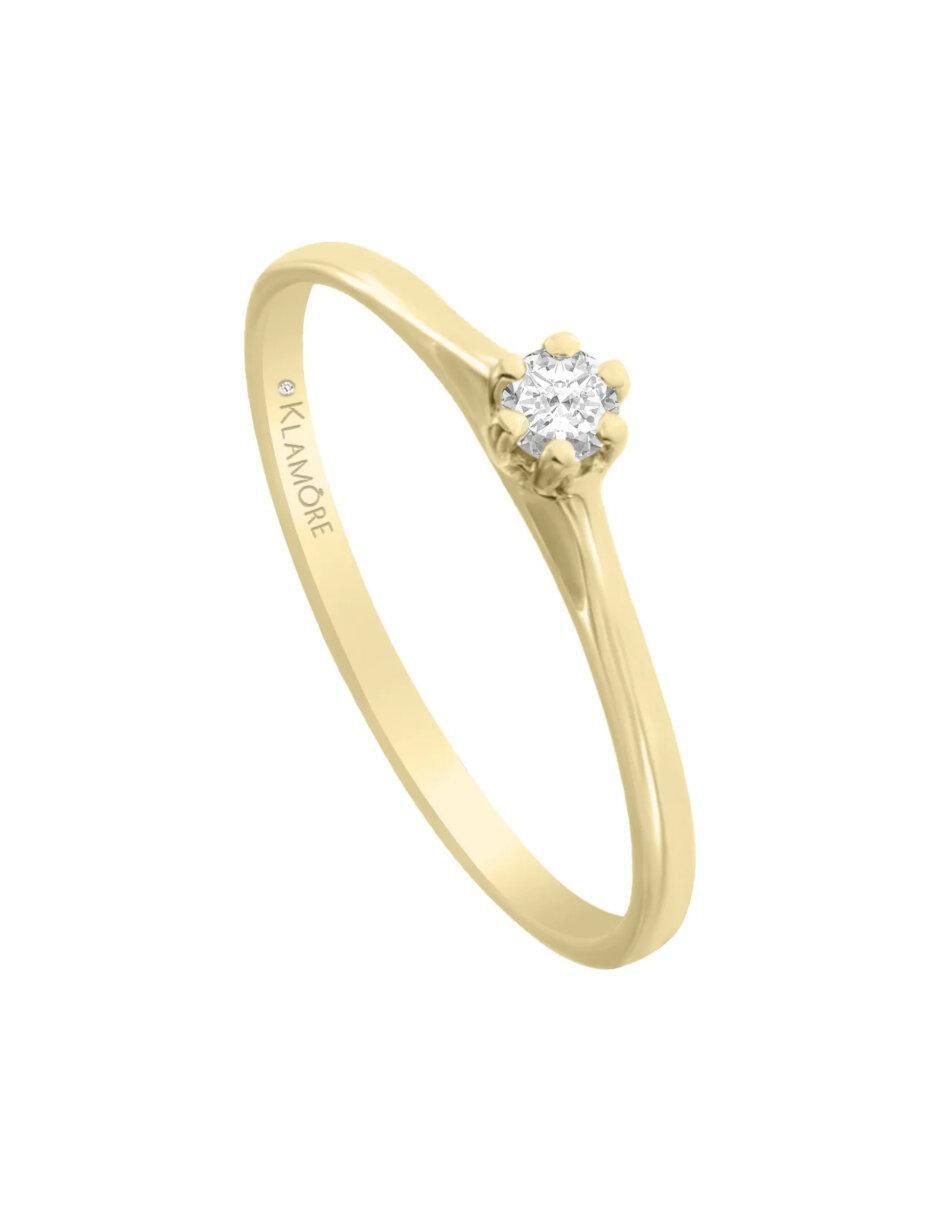 Anillo de compromiso 14 k Fancella diamante 5