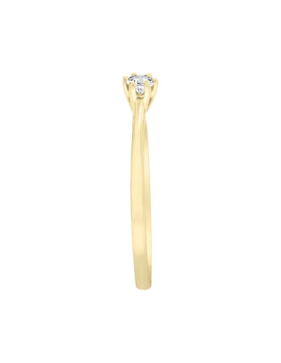 Anillo de compromiso 14 k Fancella diamante 4