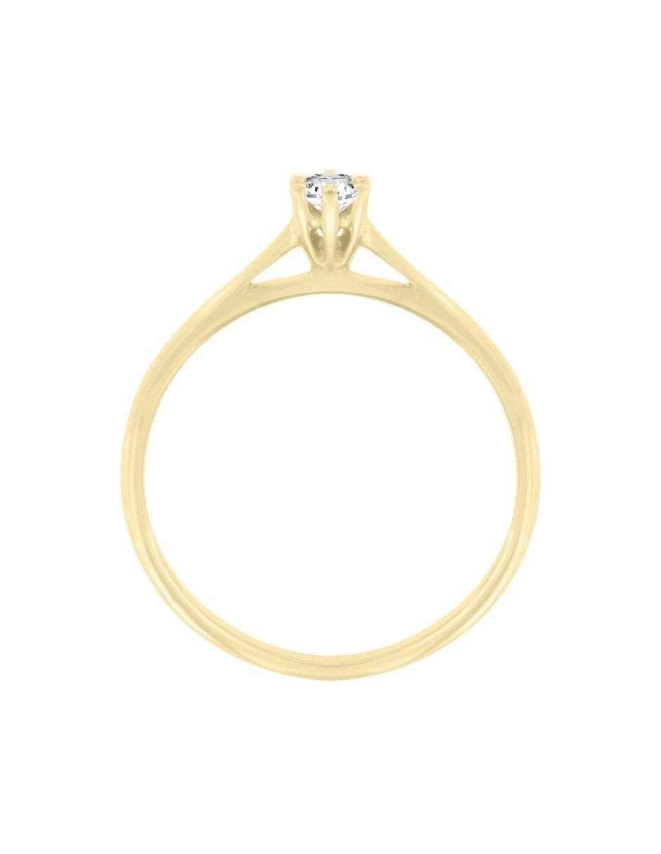 Anillo de compromiso 14 k Fancella diamante 3