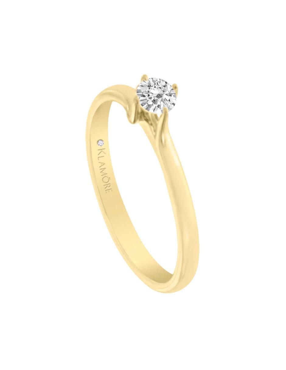 Anillo de compromiso 14 k Feray diamante 5