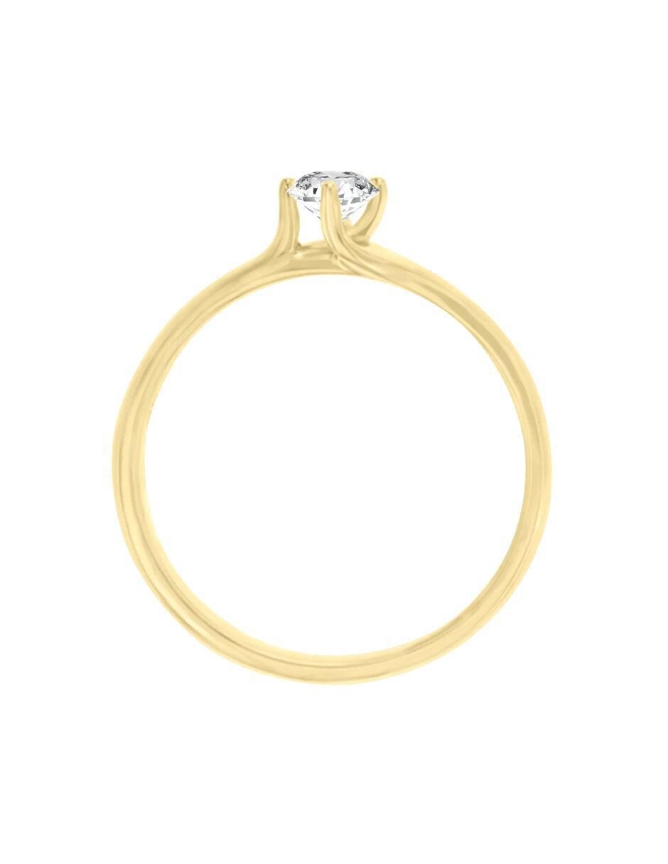 Anillo de compromiso 14 k Feray diamante 3