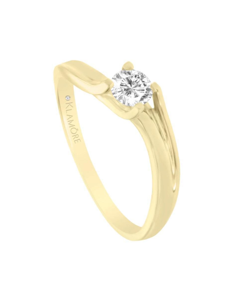 Anillo de compromiso 14 k Raiza diamante 5