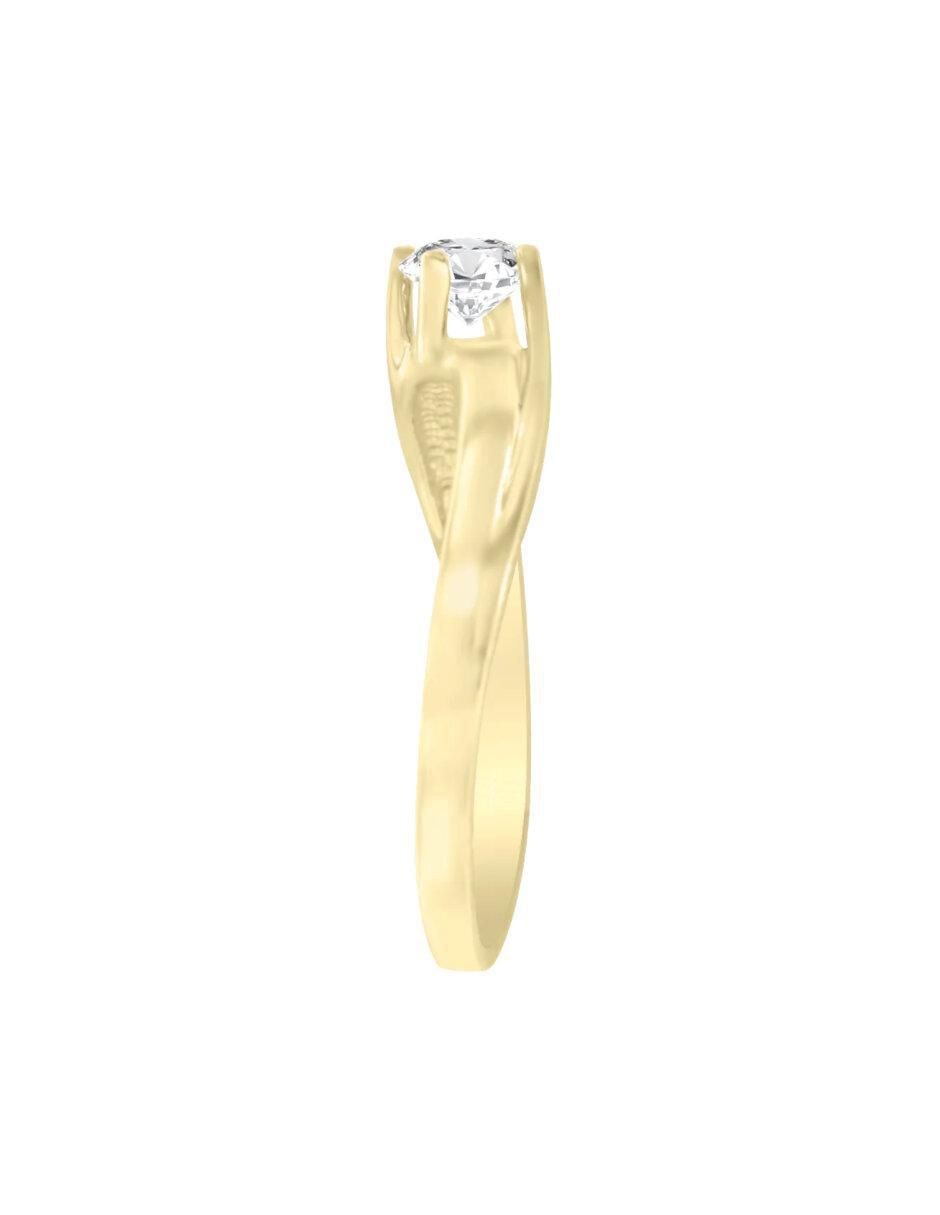 Anillo de compromiso 14 k Raiza diamante 4