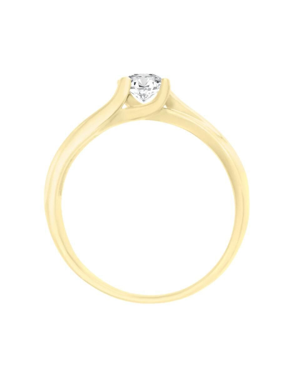 Anillo de compromiso 14 k Raiza diamante 3