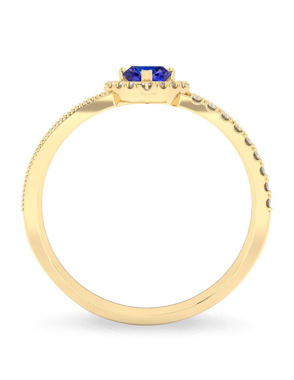 Anillo de compromiso 10 k tanzanita 4