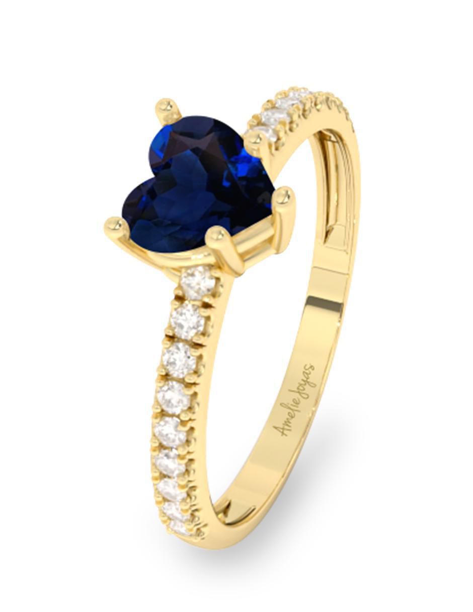 Anillo de compromiso 10 k zafiro 2
