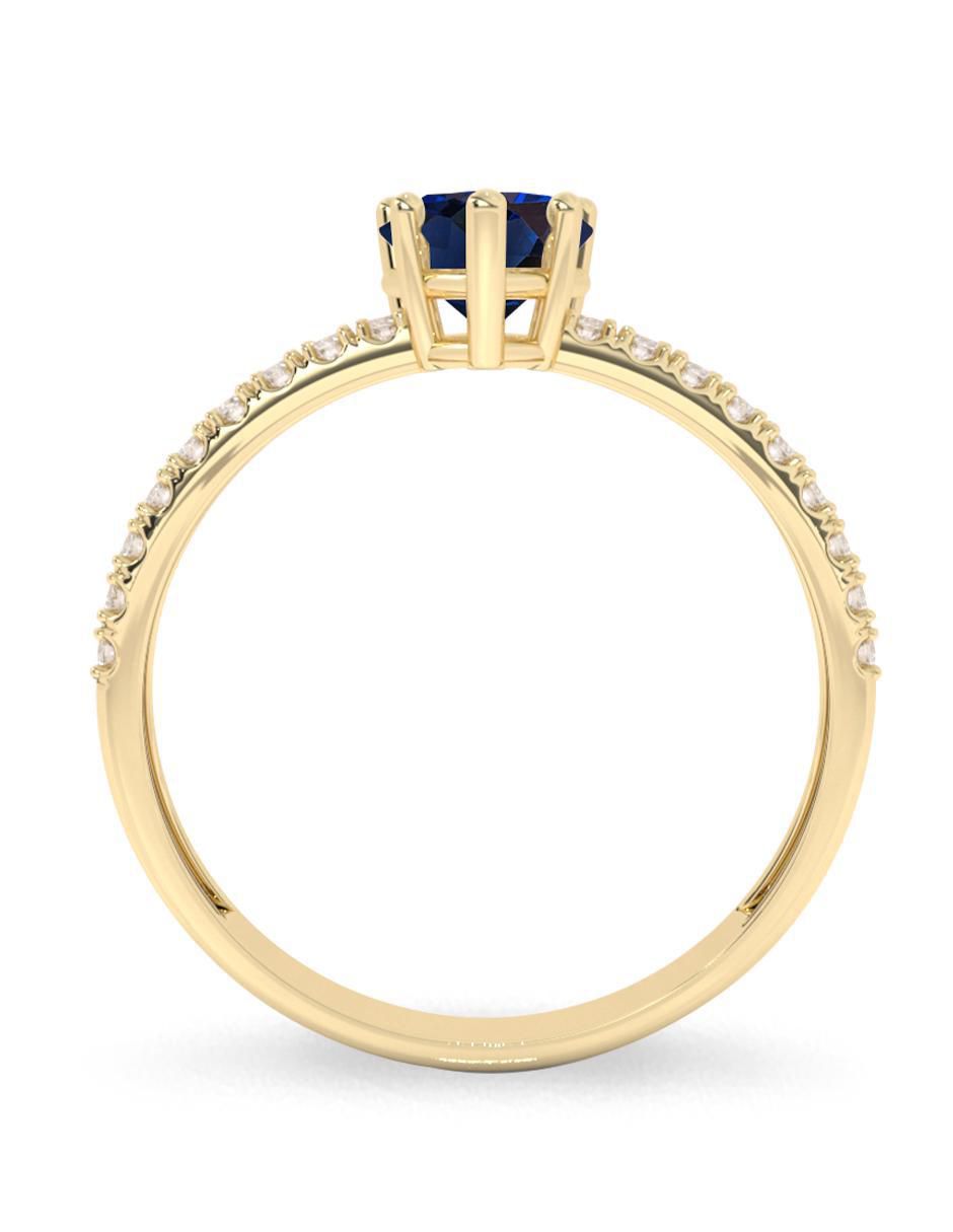 Anillo de compromiso 10 k zafiro 3