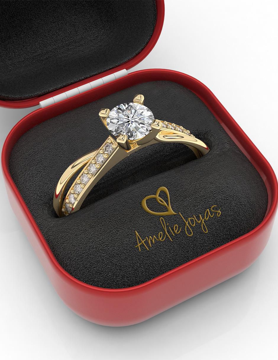 Anillo de compromiso 10 k 2