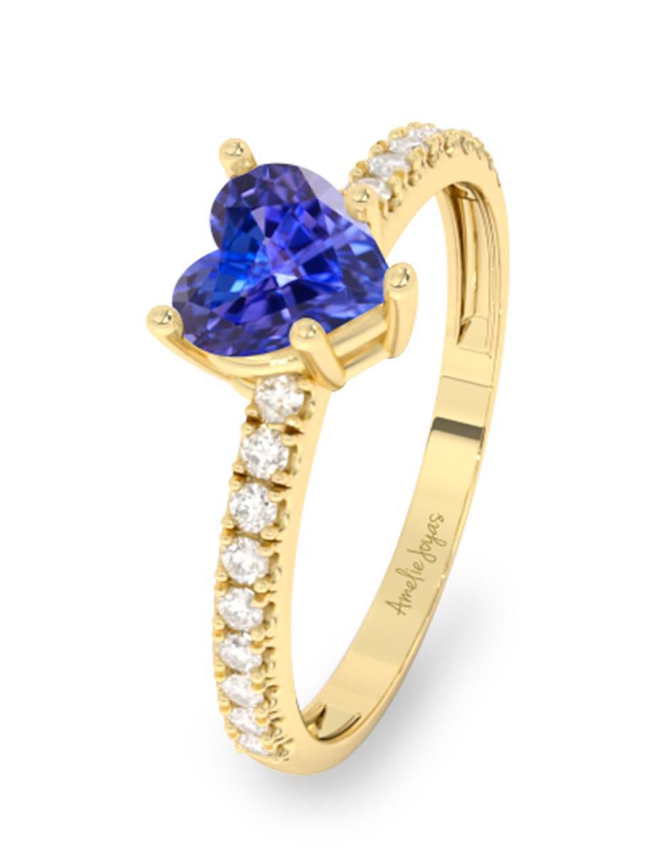 Anillo de compromiso 10 k tanzanita 3