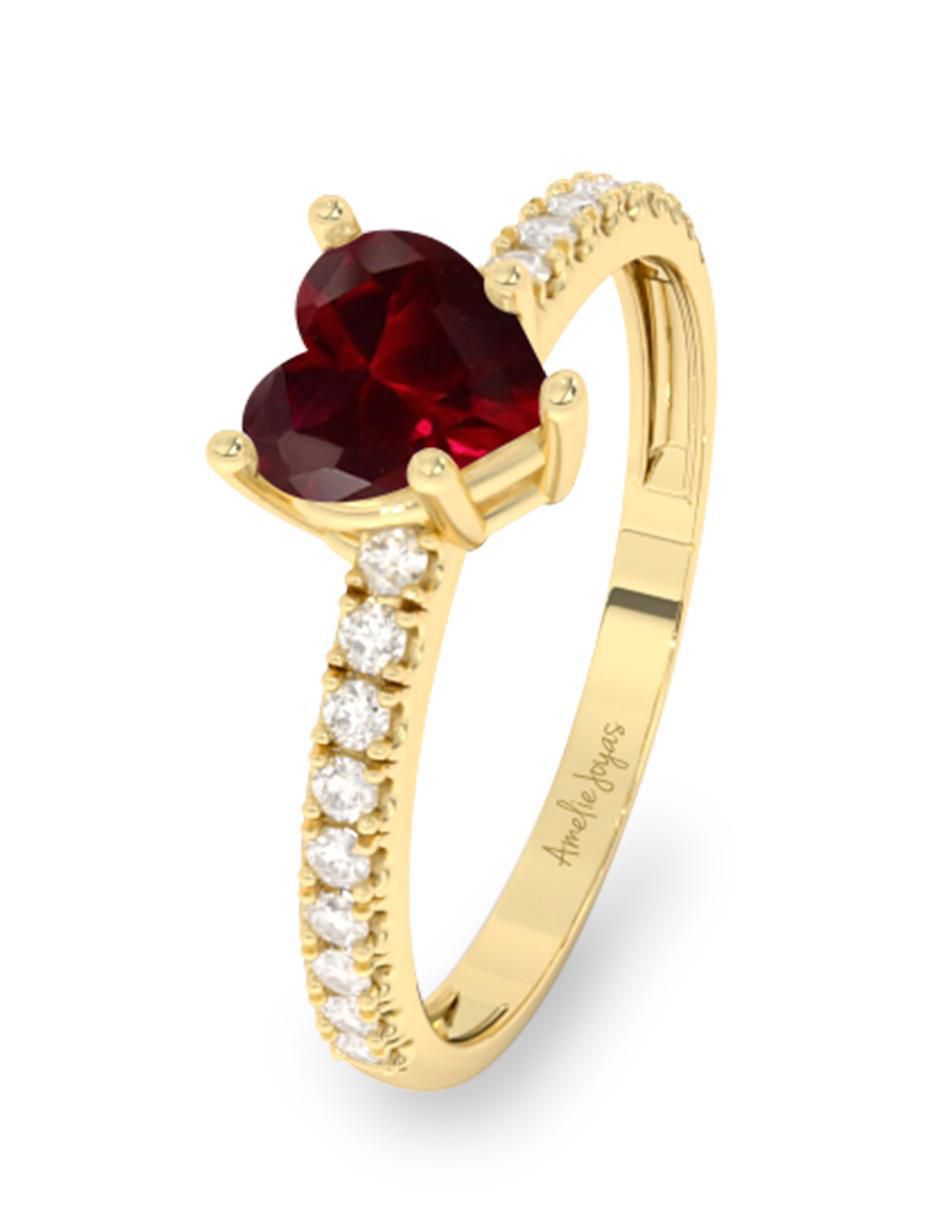 Anillo de compromiso 10 k rubí 3