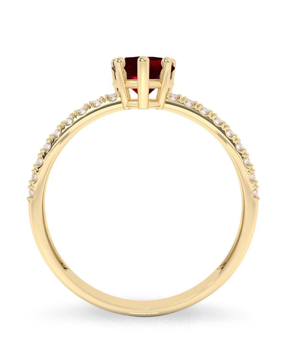 Anillo de compromiso 10 k rubí 2