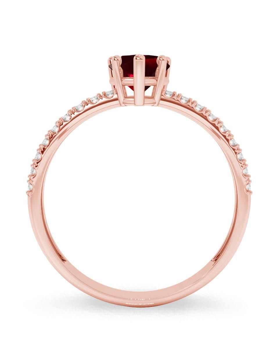 Anillo de compromiso 10 k rubí 3