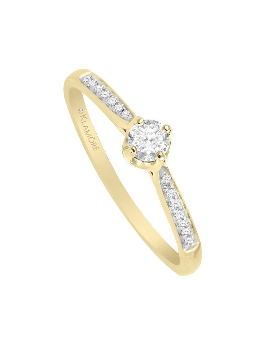 Anillo de compromiso 14 k Florenza diamante 5