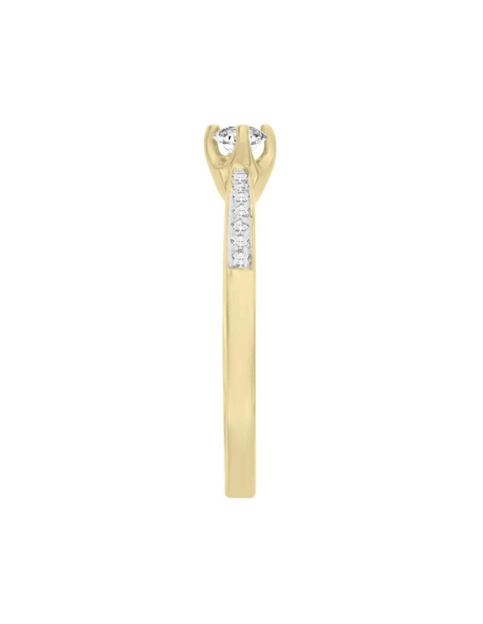Anillo de compromiso 14 k Florenza diamante 4