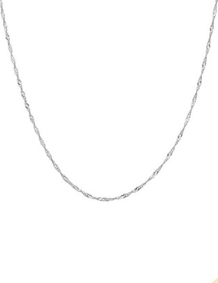 Cadena de oro blanco 14 K Cadena de oro blanco 14 K