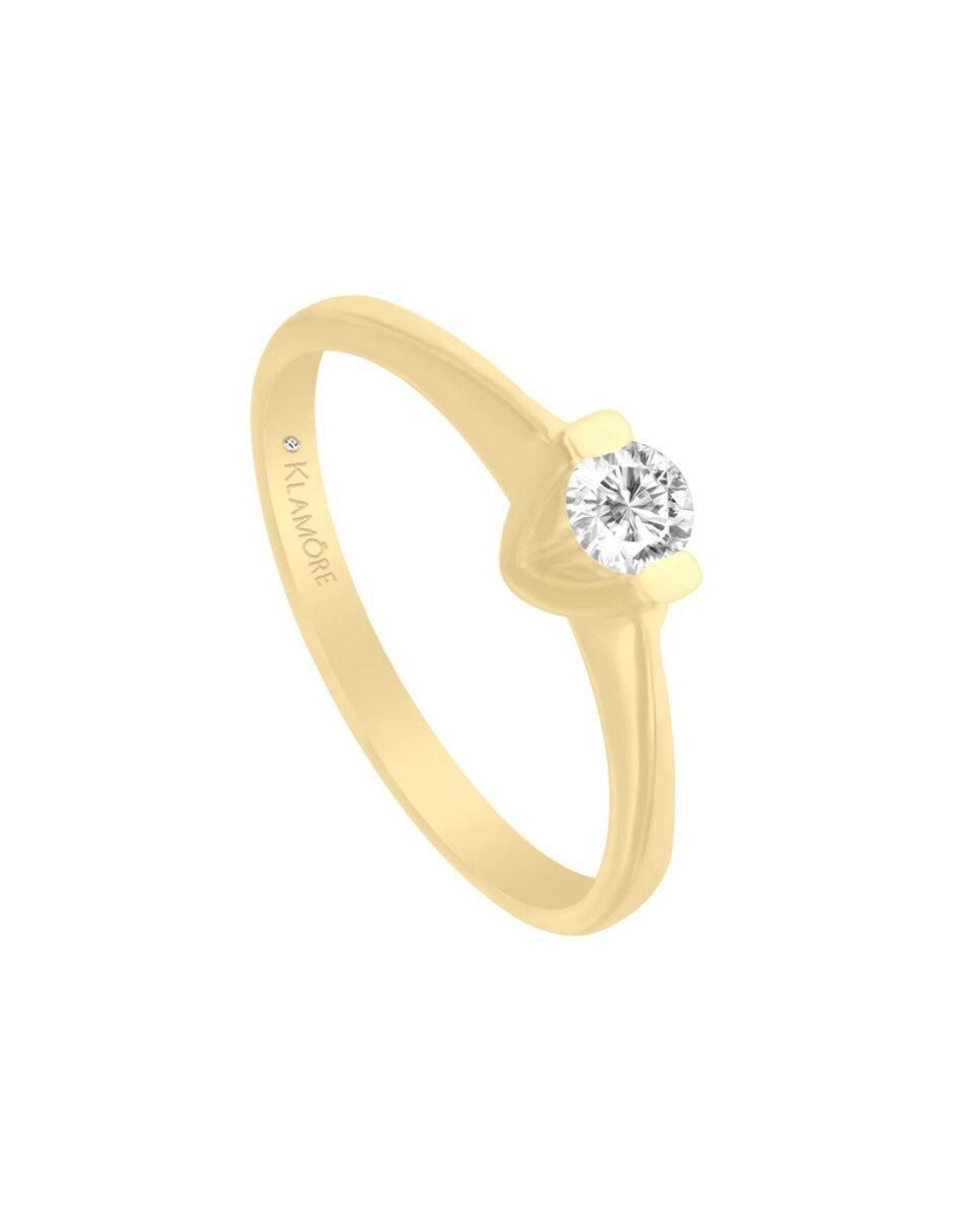 Anillo de compromiso 14 k Leslye diamante 5