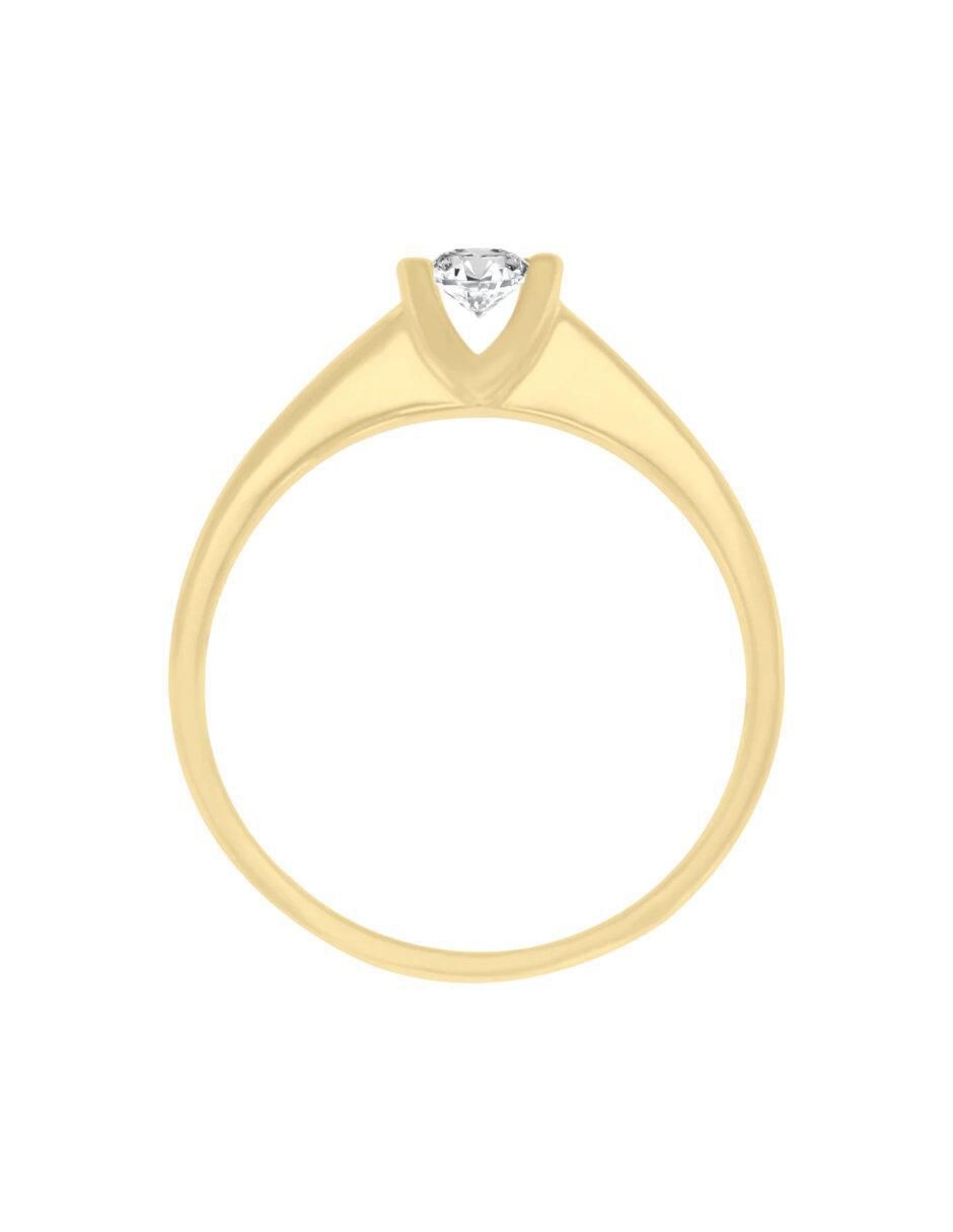 Anillo de compromiso 14 k Leslye diamante 3