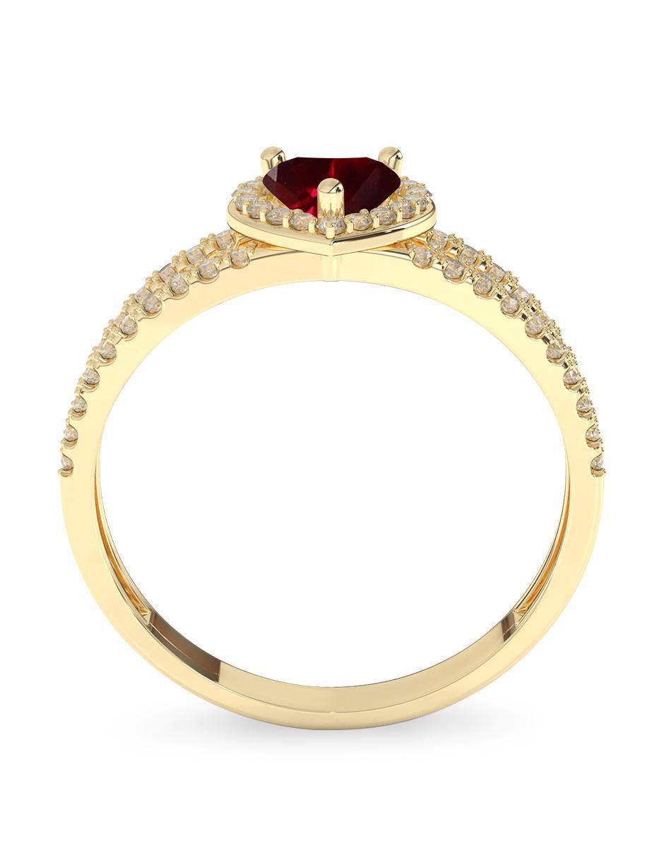 Anillo de compromiso 10 k rubí 4