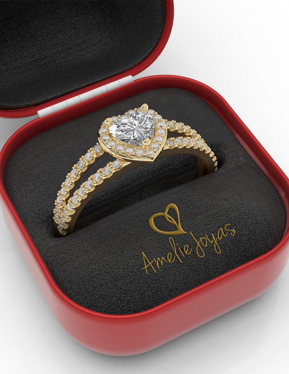 Anillo de compromiso 10 k 2