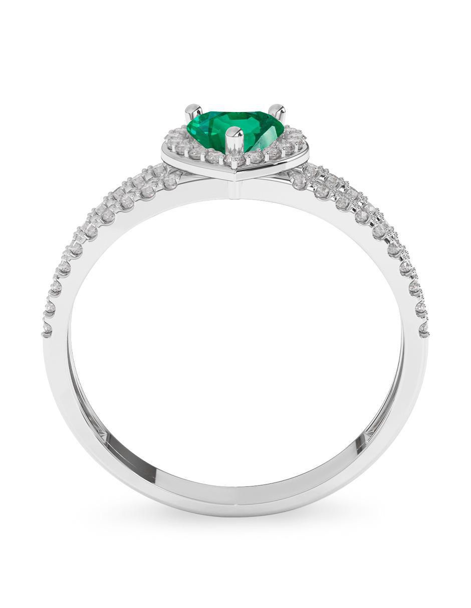 Anillo de compromiso 10 k esmeralda 3