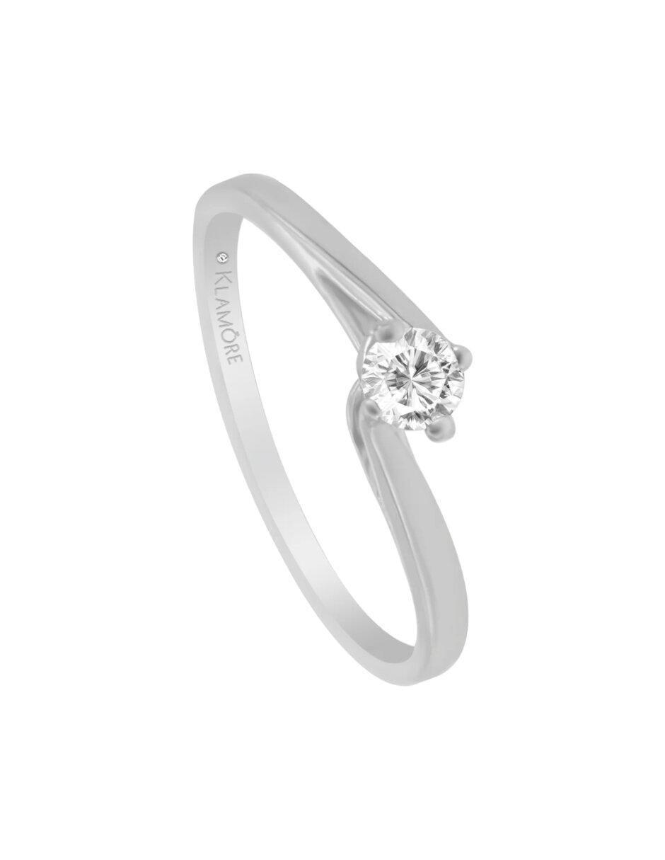 Anillo de compromiso 14 k Lua diamante 3