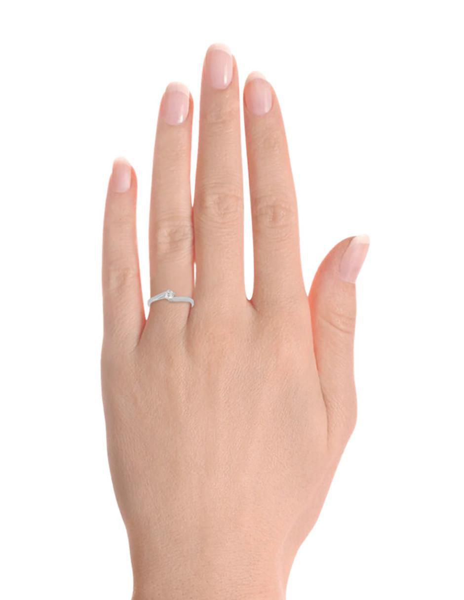 Anillo de compromiso 14 k Lua diamante 4