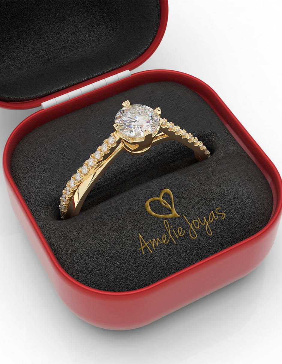 Anillo de compromiso 10 k 2
