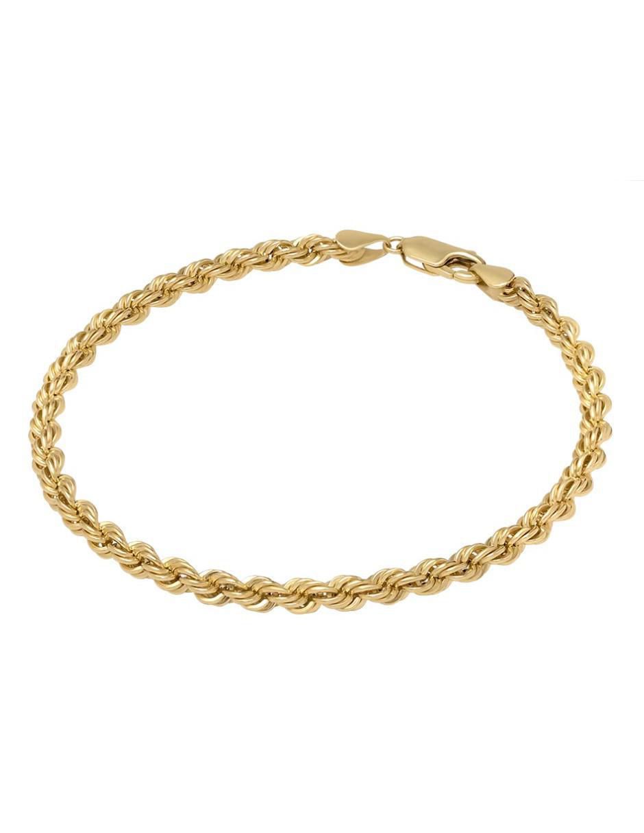 Pulsera de oro amarillo 14 K acabado brillante