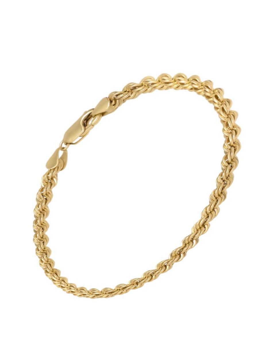 Pulsera de oro amarillo 14 K acabado brillante 3
