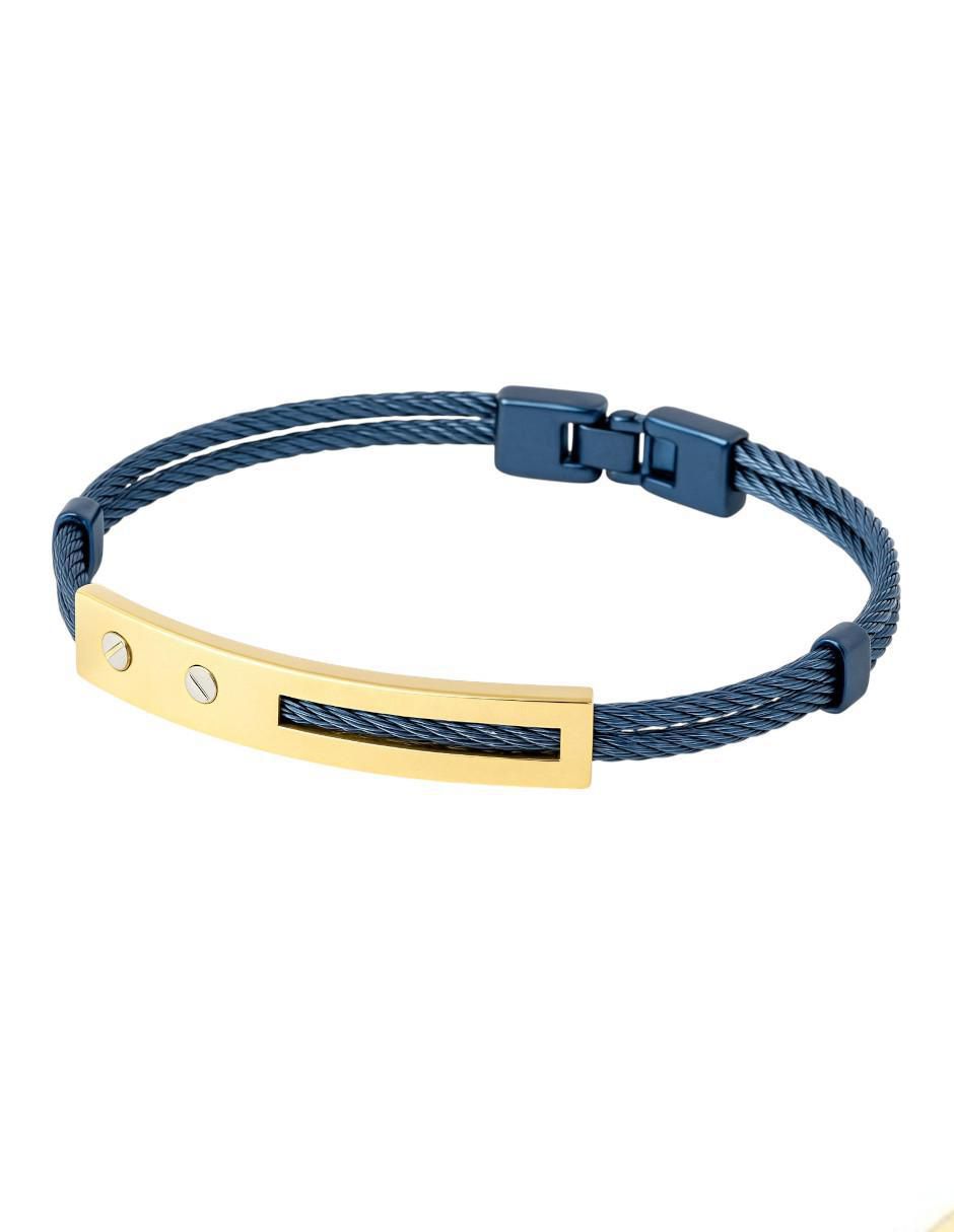 Brazalete Cristal Joyas de oro amarillo 14 k