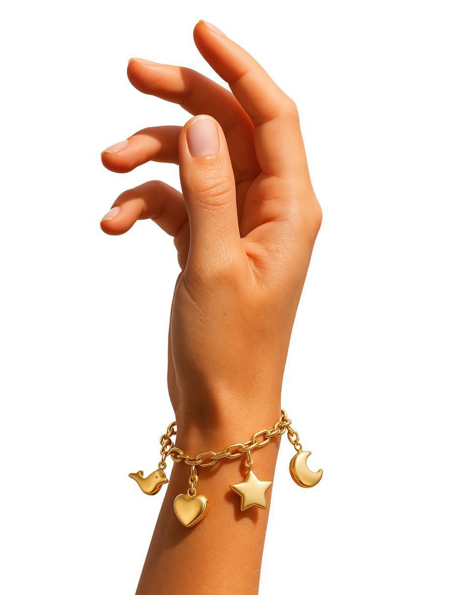 Pulsera de oro amarillo 14 K acabado brillante 4