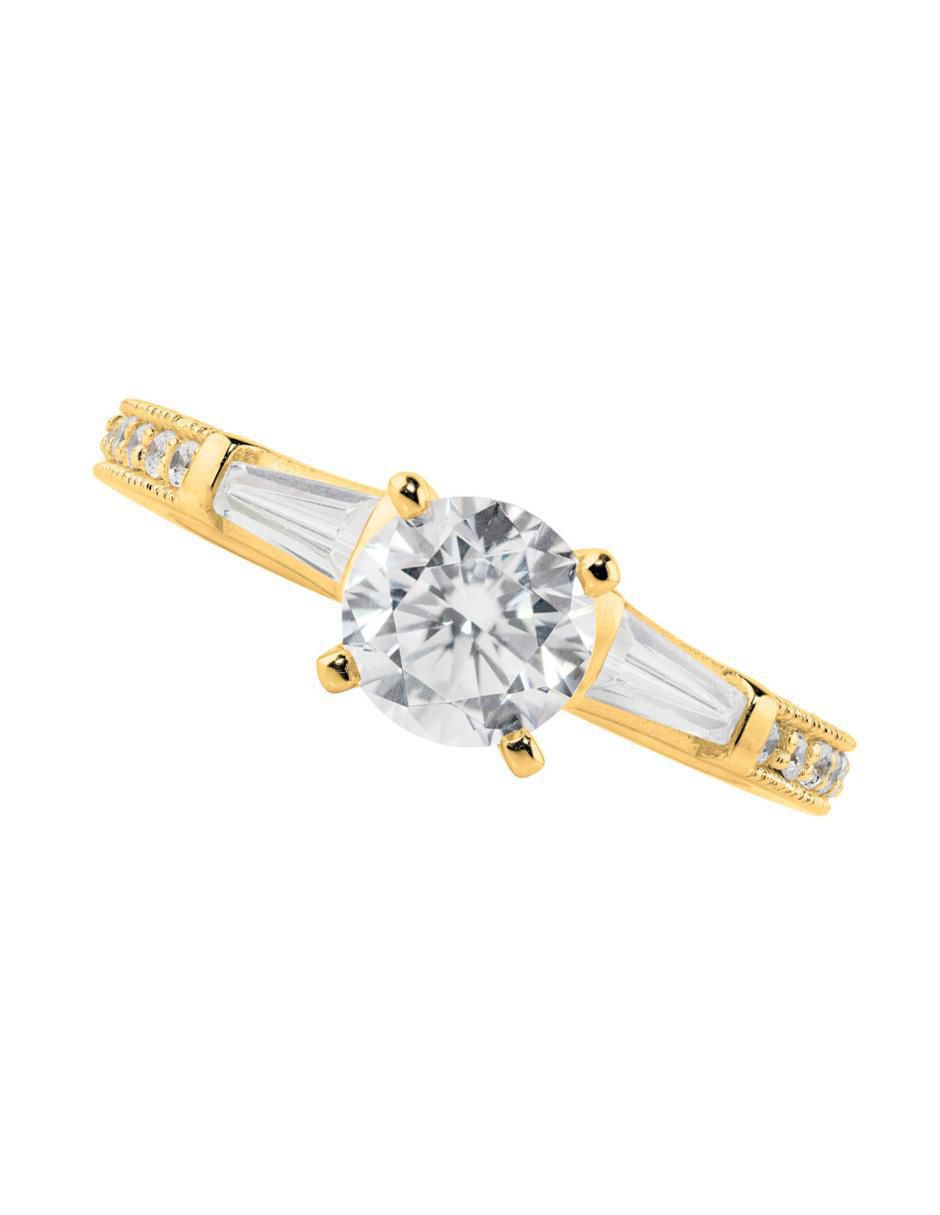 Anillo de compromiso de oro 14 k diamante de laboratorio 4