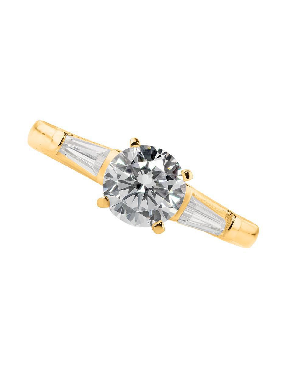 Anillo de compromiso de oro 14 k diamante 3