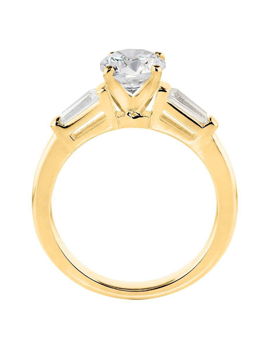 Anillo de compromiso de oro 14 k diamante 2