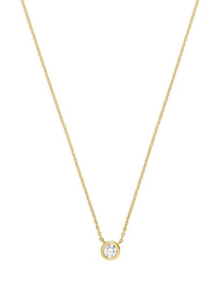 Collar circular de plata con acabado baño de oro P 925