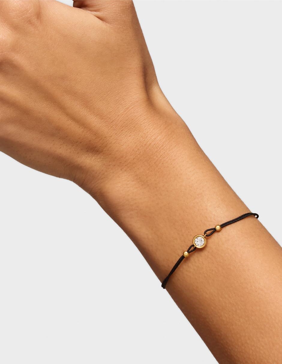 Pulsera de plata con diamante P 925 Line Lgd acabado liso 5