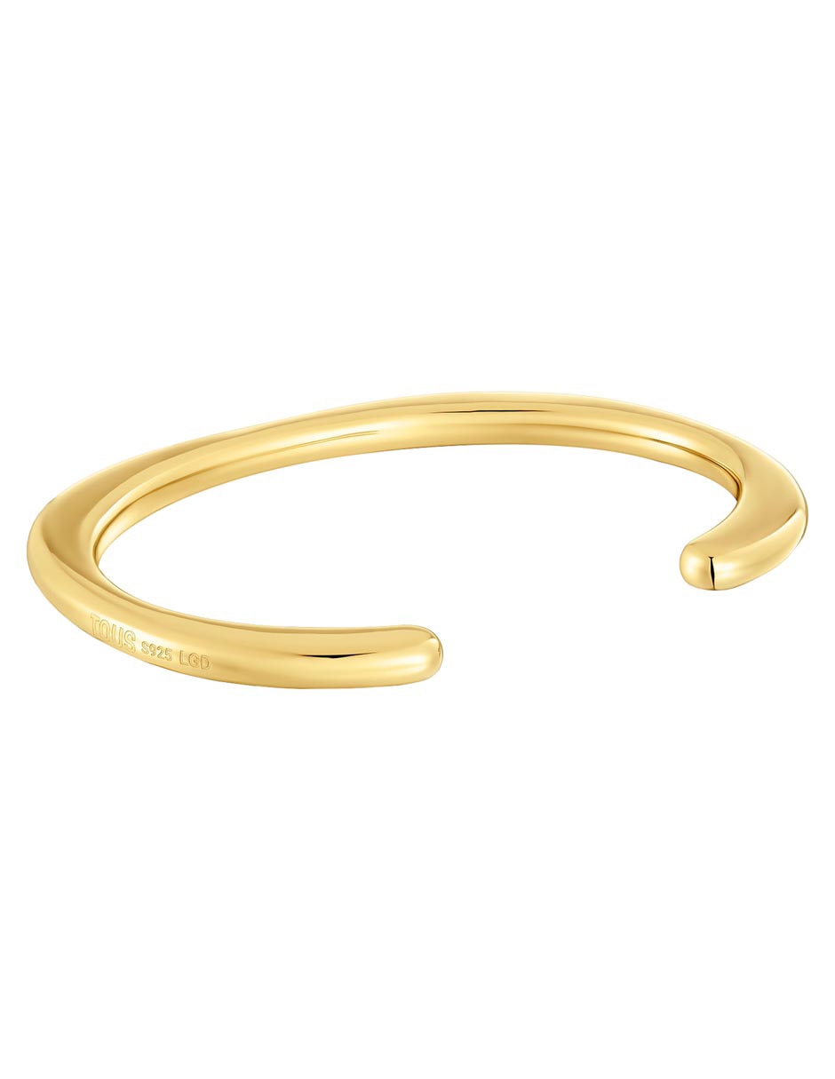 Pulsera de plata P 925 Line acabado baño de oro 5