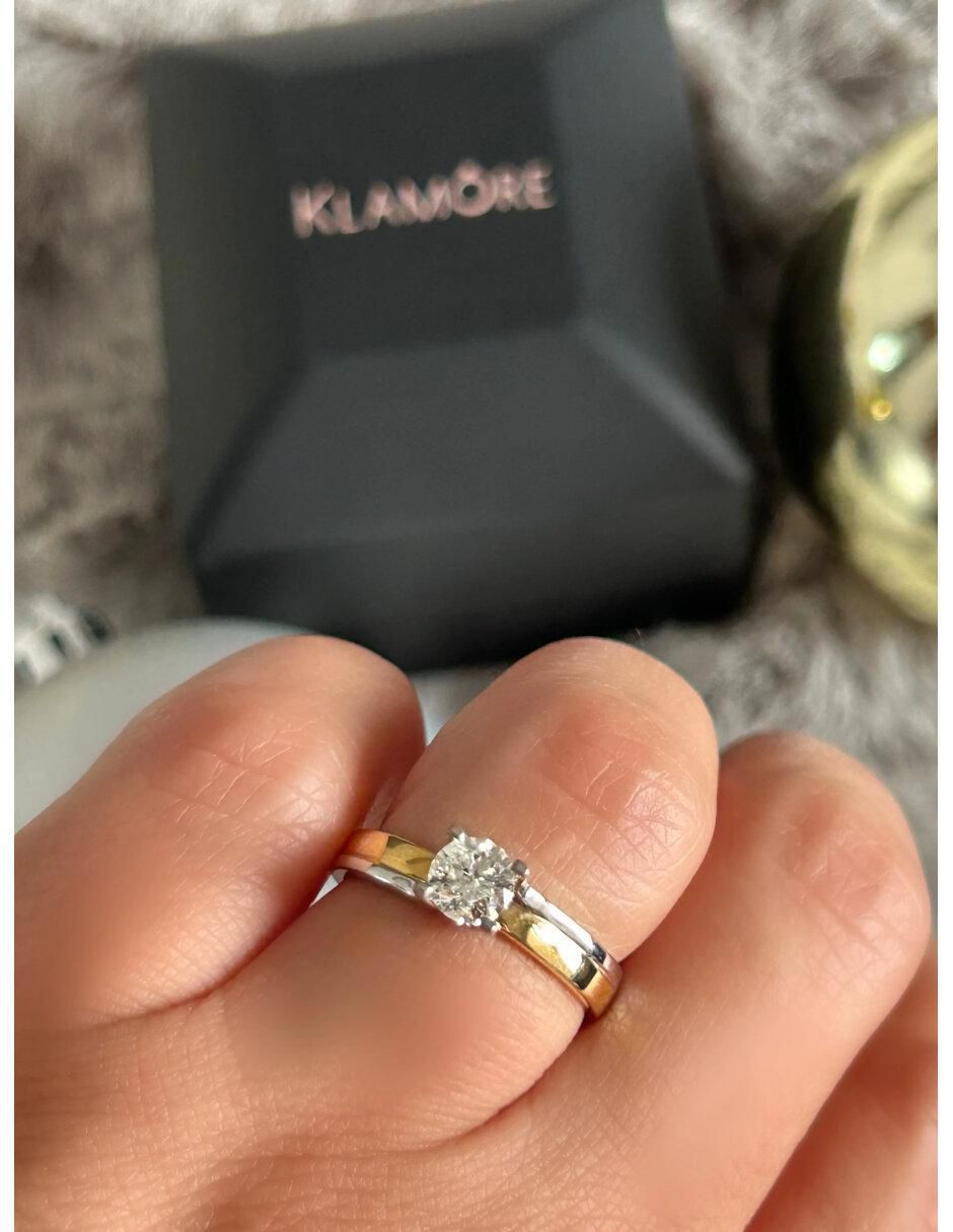 Anillo de compromiso 14 k Maria Isabel diamante 3