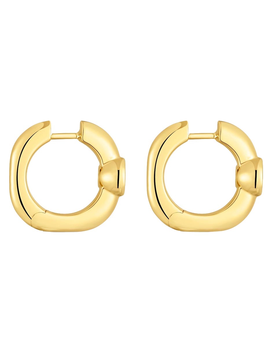 Aretes de aro de plata P 925 diamante 2