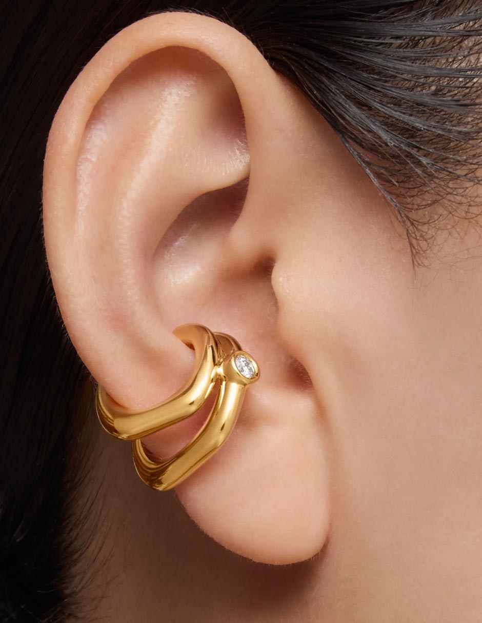 Aretes de plata P 925 diamante 6