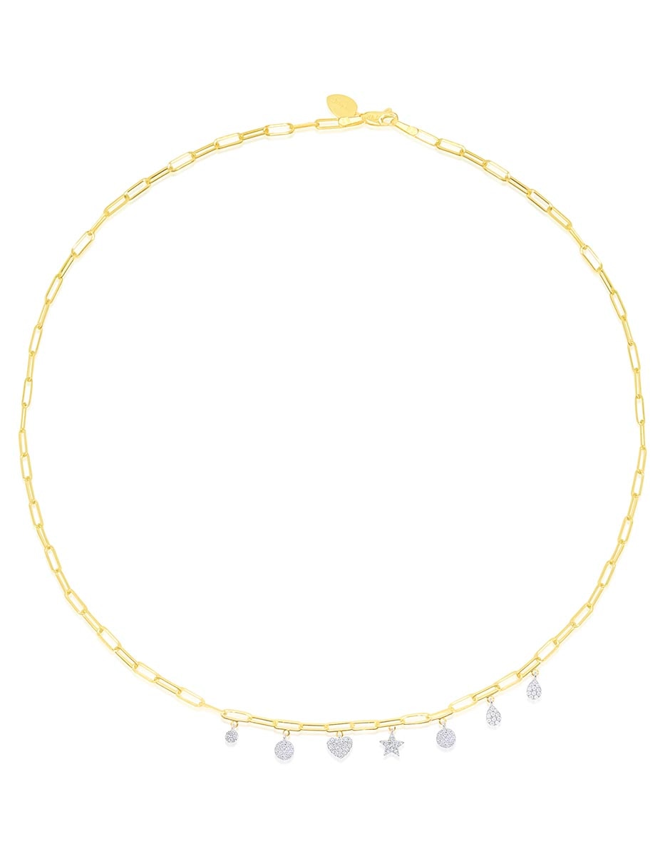 Collar Meira T de oro amarillo 14 K