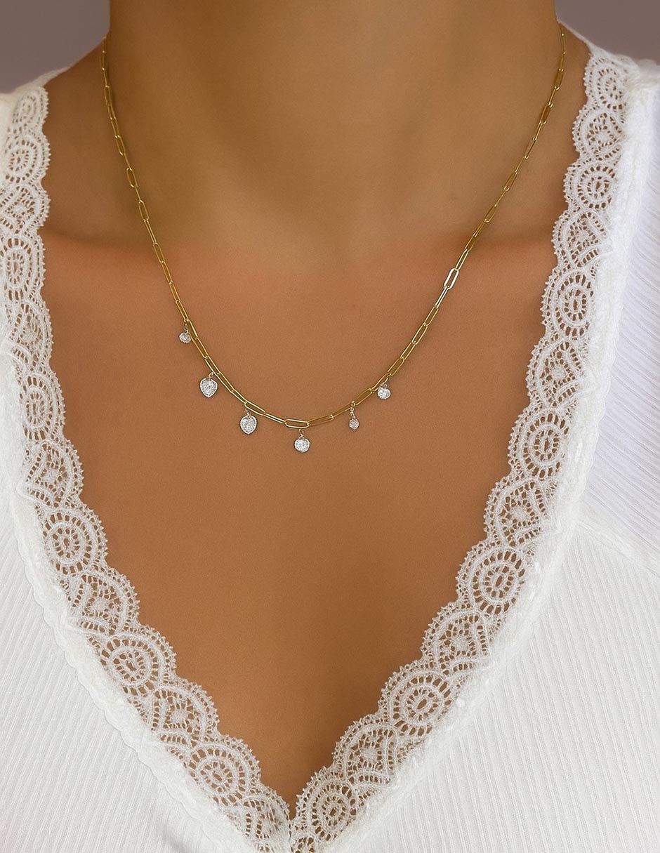Collar Meira T de oro amarillo 14 K