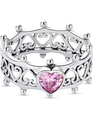 Anillo de corazón Eternity Moments P 925 de plata zirconia cúbica brillante Anillo de corazón Eternity Moments P 925 de plata zirconia cúbica brillante