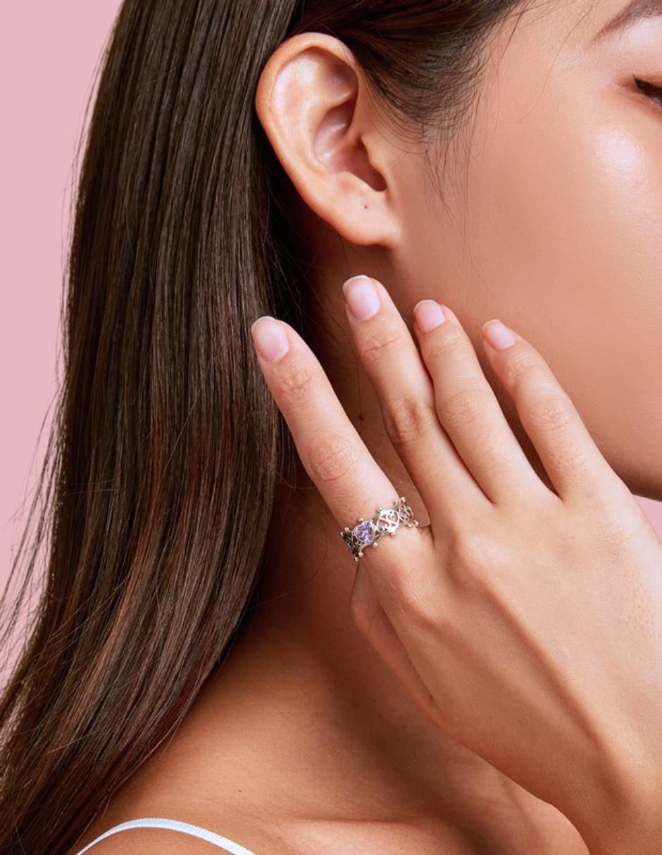 Anillo de corazón Eternity Moments P 925 de plata zirconia cúbica brillante 10